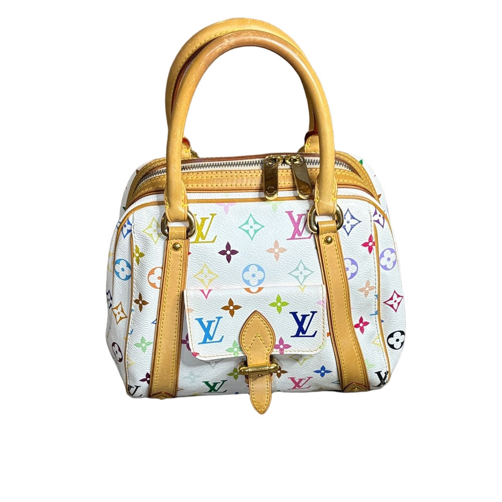 Louis Vuitton Priscilla White Multicolor Monogram Bag Vintage - Picture 3 of 15